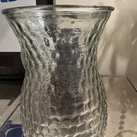 New Large Recycled Glass Vases 2 Two Beehive pattern - Picture 6 of 7